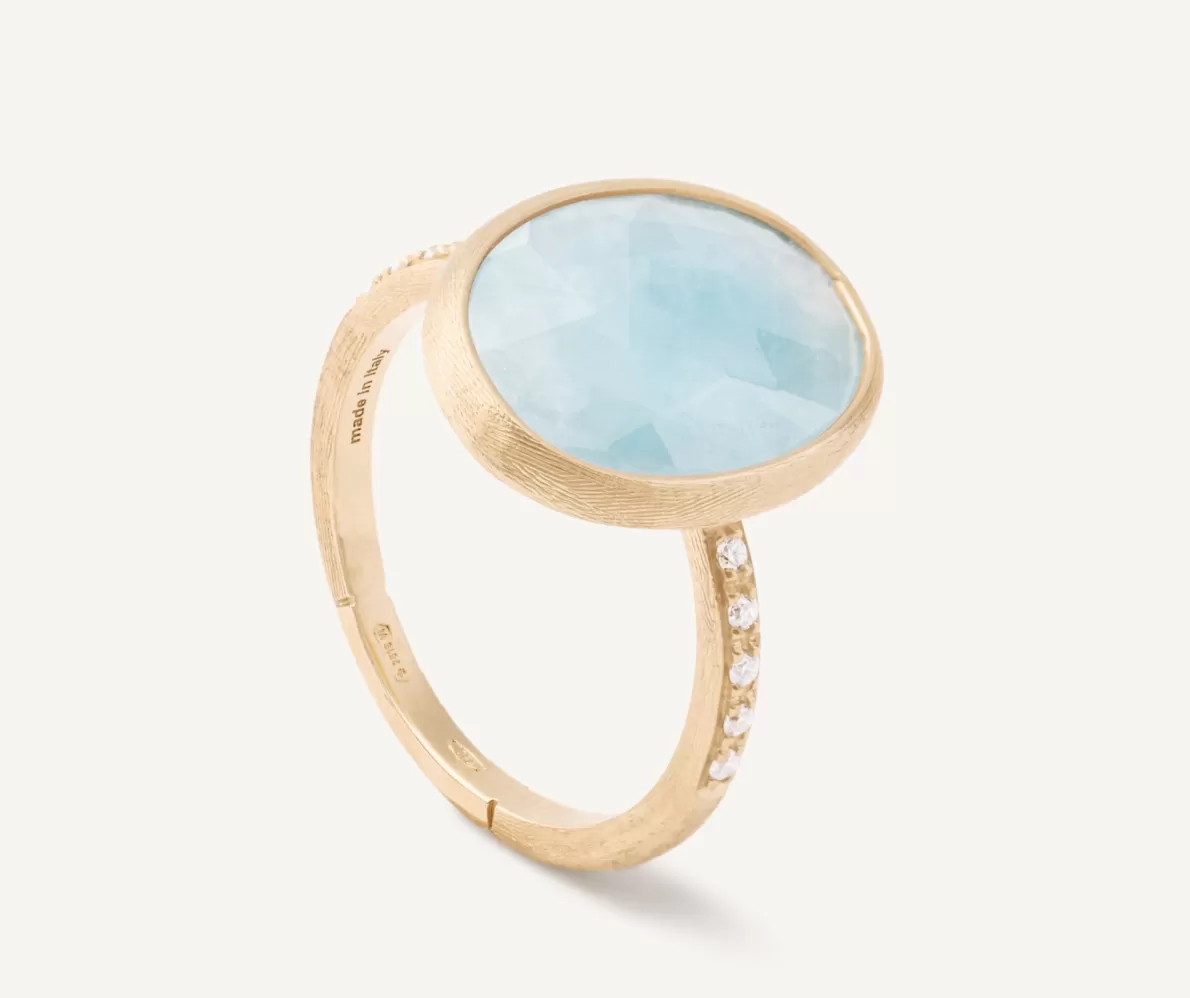 Clearance Marco Bicego 18Kt Yellow Gold Aquamarine And Diamond Ring