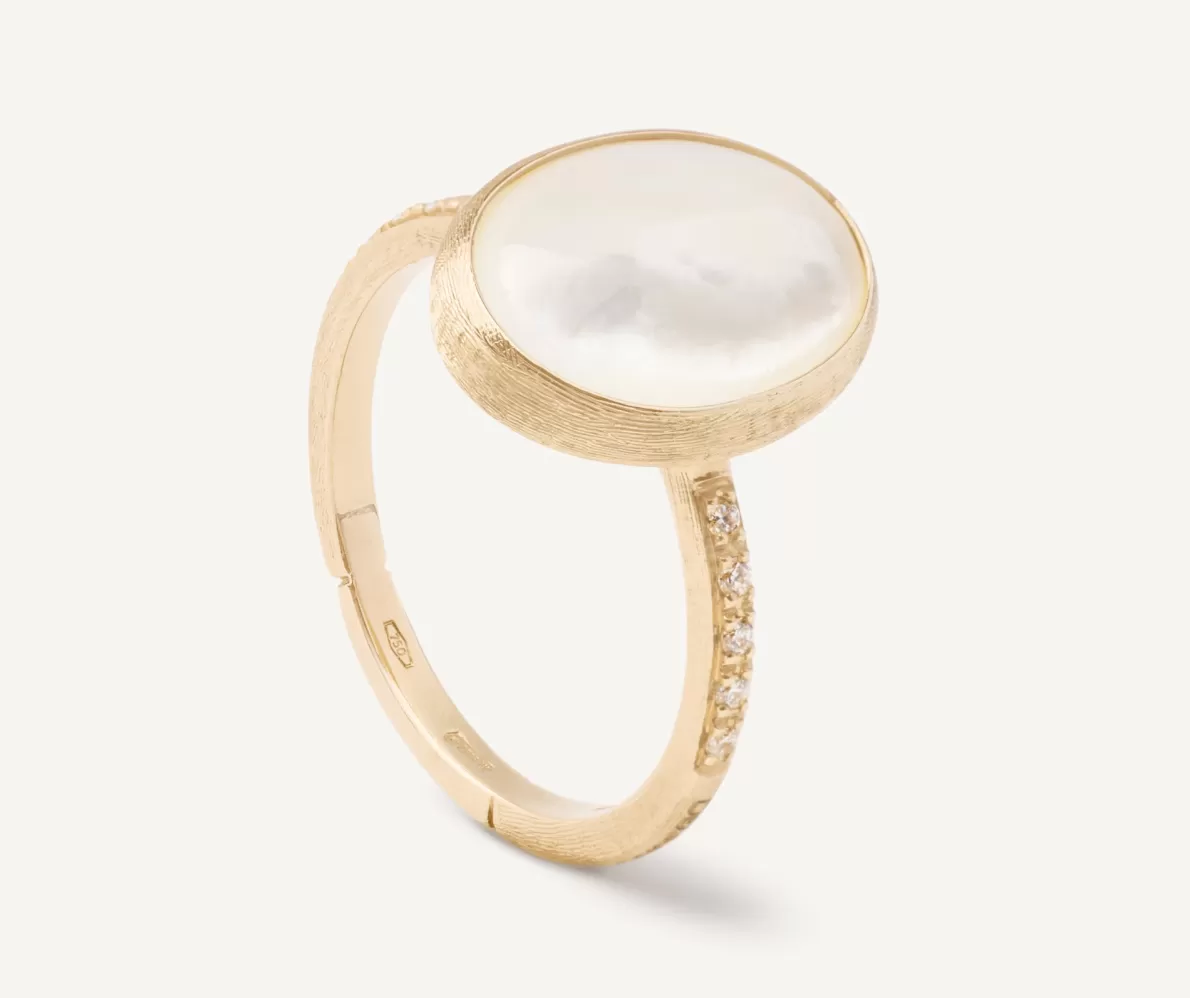 Fashion Marco Bicego 18Kt Yellow Gold Mother-Of-Pearl And Diamond Ring