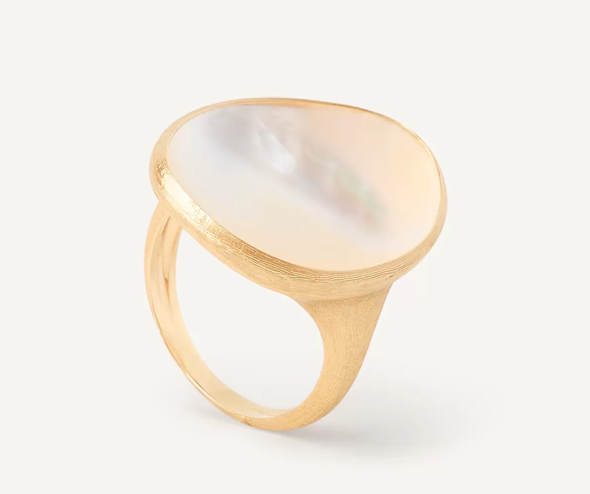 New Marco Bicego Cocktail Ring With White, Lunaria Mother Of Pearl