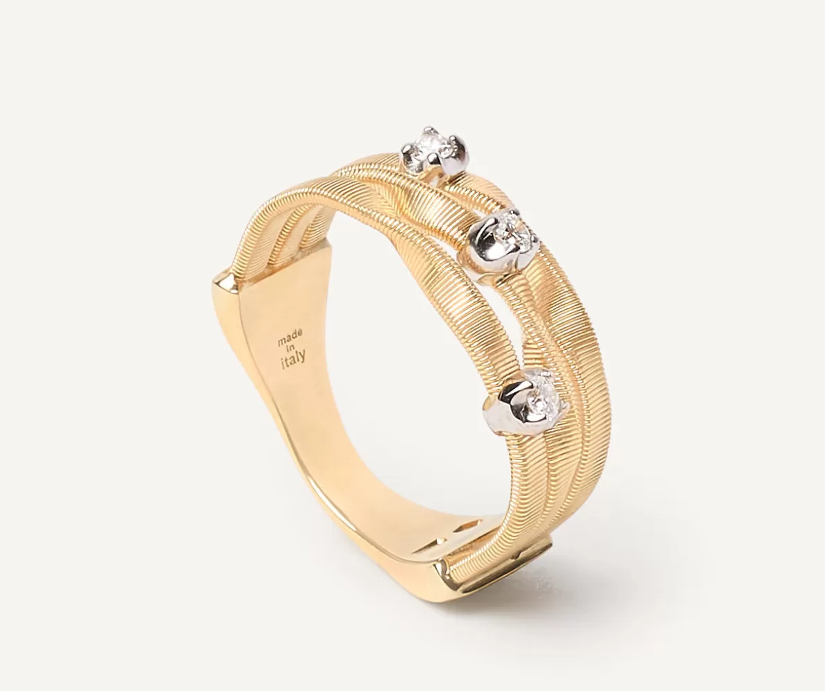 Best Sale Marco Bicego Dreireihiger Ring Aus Gold Mit Diamanten