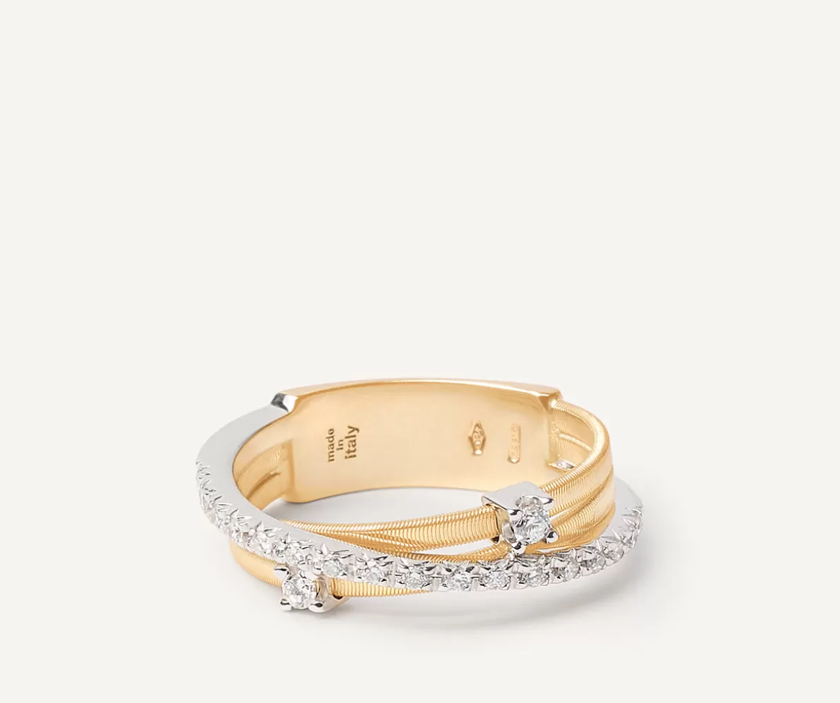 Best Sale Marco Bicego Dreireihiger Ring Aus Gold Mit Diamanten