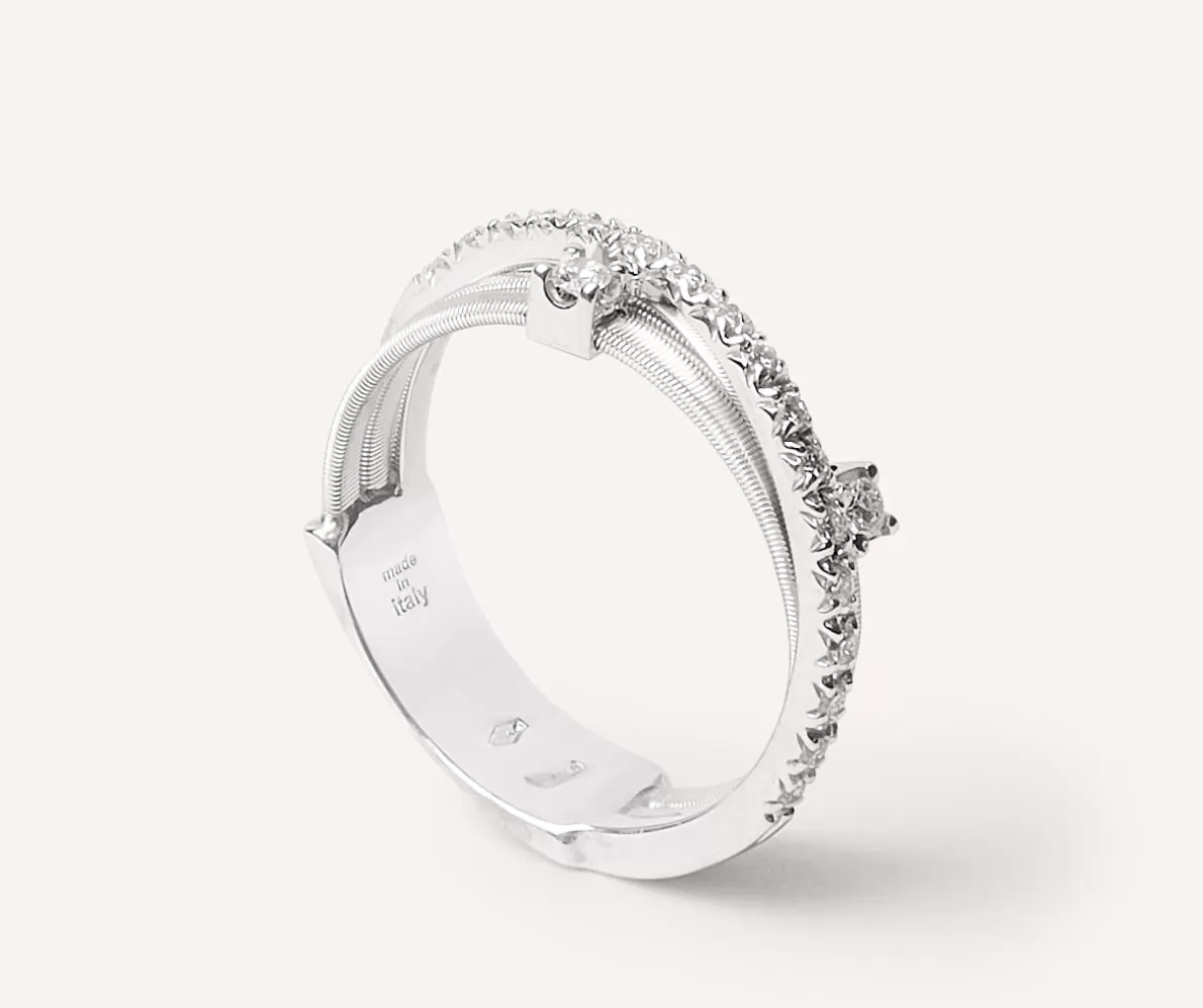 Discount Marco Bicego Dreireihiger Ring Aus Weisgold Mit Diamanten