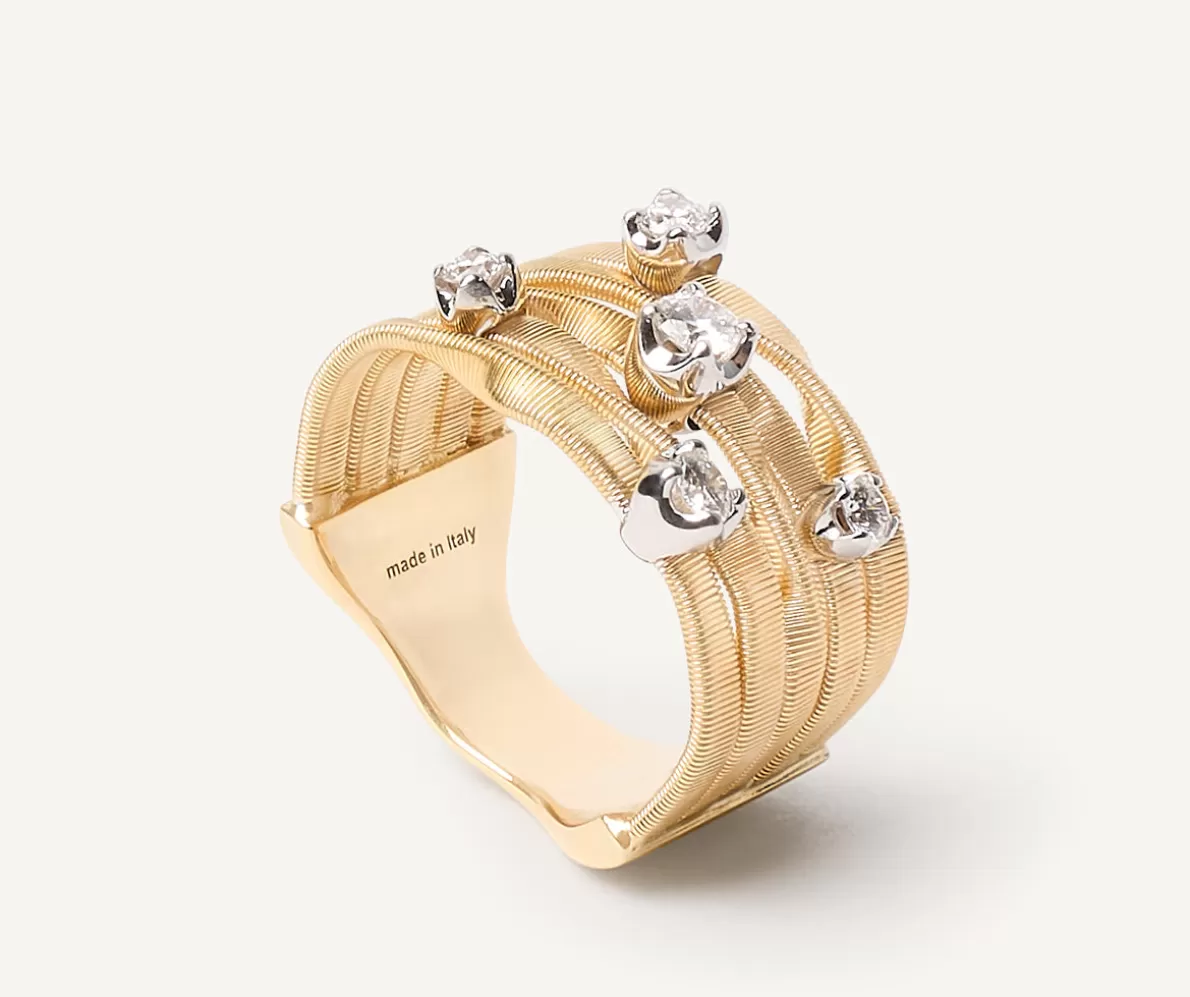 New Marco Bicego Five Wire Ring With Diamonds, Couture Model