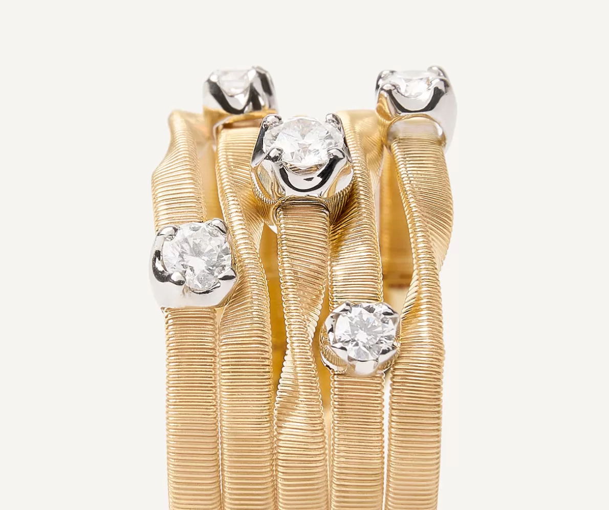 New Marco Bicego Five Wire Ring With Diamonds, Couture Model