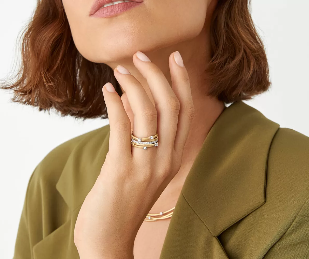 Online Marco Bicego Funfreihiger Ring Aus Gold Mit Diamanten