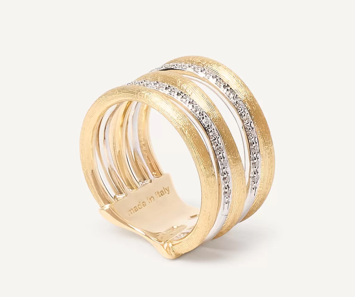 Best Sale Marco Bicego Mehrreihiger Ring Aus Gold Mit Diamanten