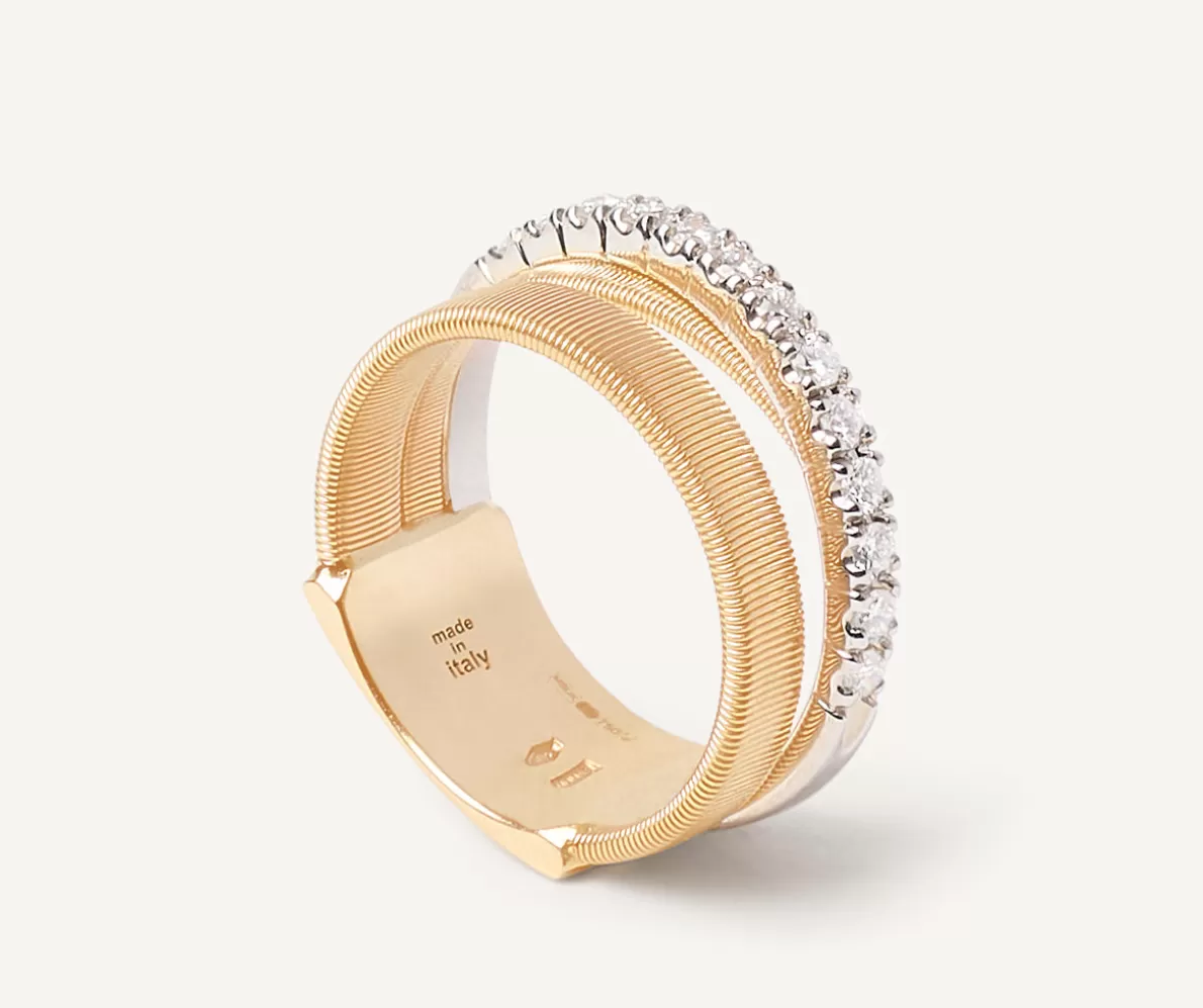 Online Marco Bicego Ring Aus Gold Mit Diamantband, Mittelgros