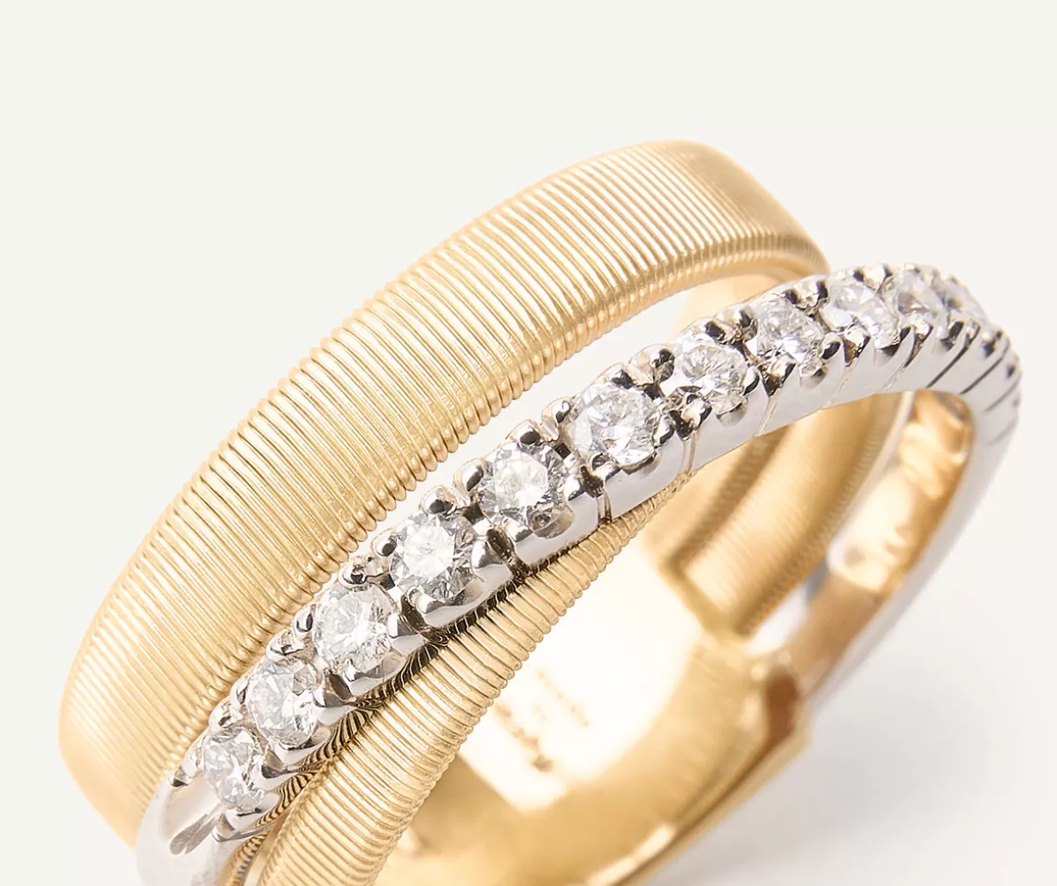 Online Marco Bicego Ring Aus Gold Mit Diamantband, Mittelgros