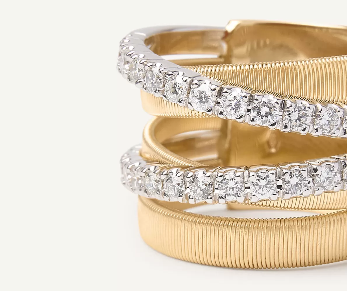 Online Marco Bicego Ring Aus Gold Mit Doppeltem Diamantband, Gros