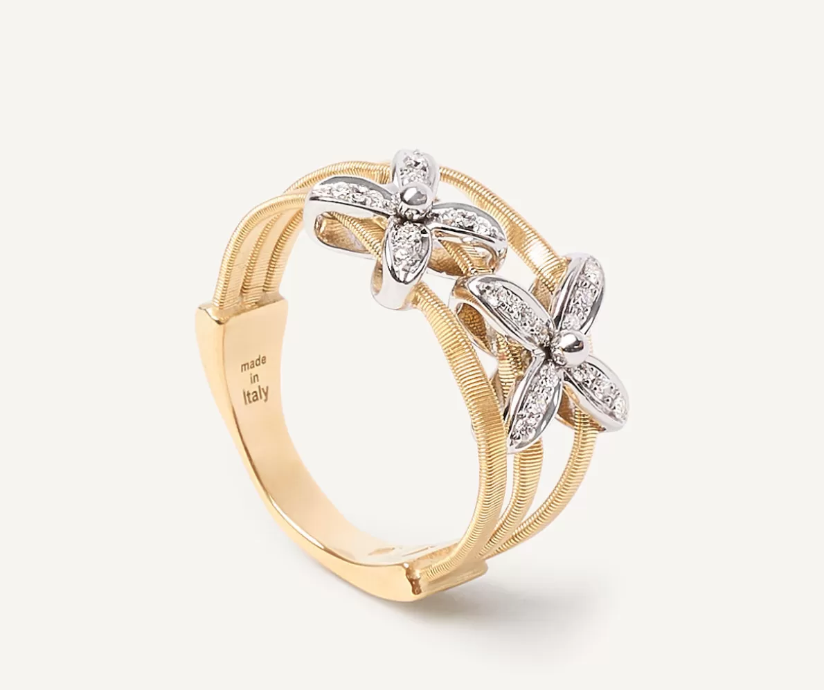 Fashion Marco Bicego Ring Aus Gold Mit Floralem Diamantpave