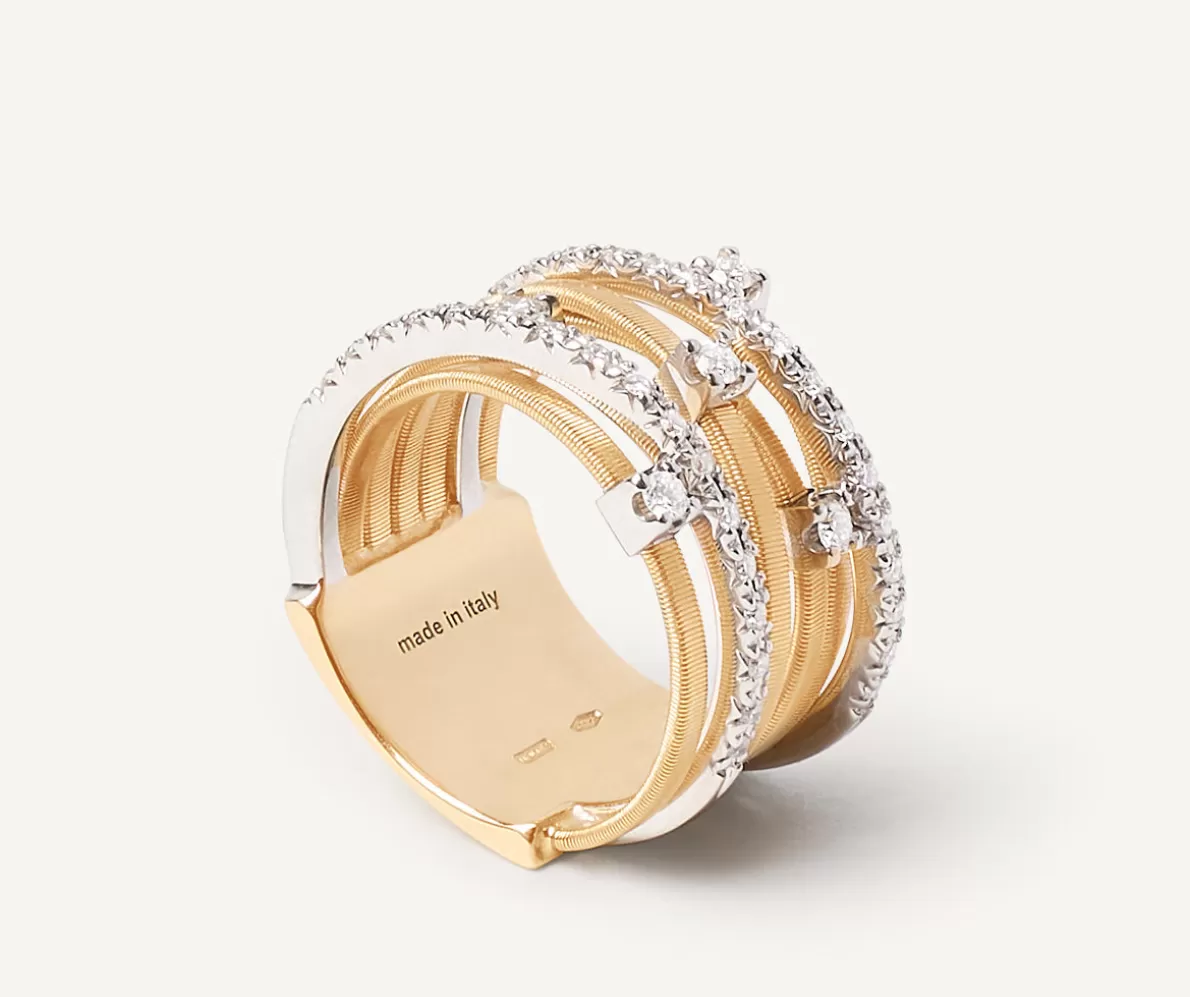 Online Marco Bicego Siebenreihiger Ring Aus Gold Mit Diamanten